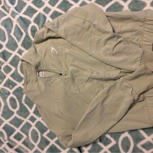 Gymshark Sage Green Quarter-Zip Top